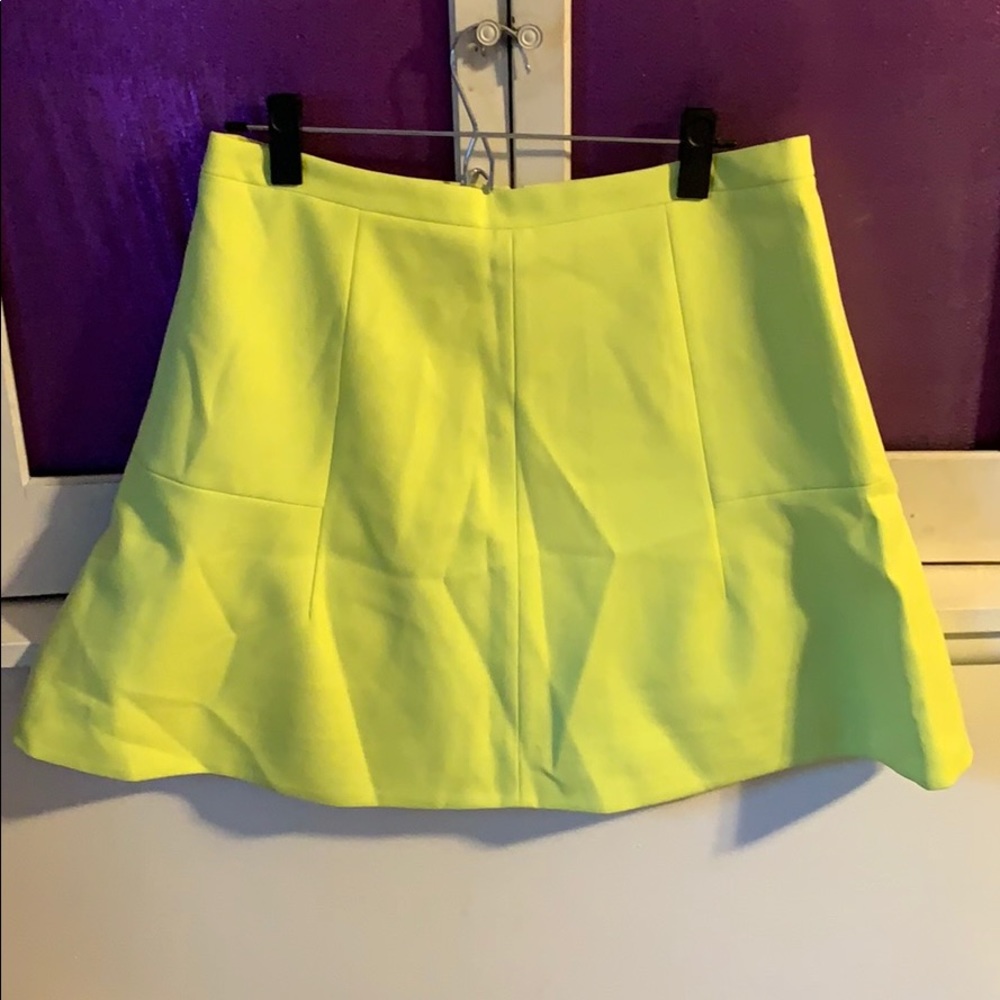 Women’s Fluorescent Yellow J. Crew Skirt sz 10